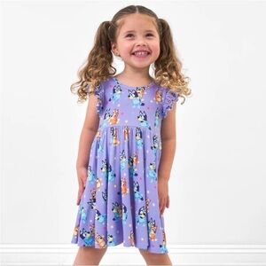 Little Sleepies Bluey & Bingo Flutter Twirl Dress NWT size 8